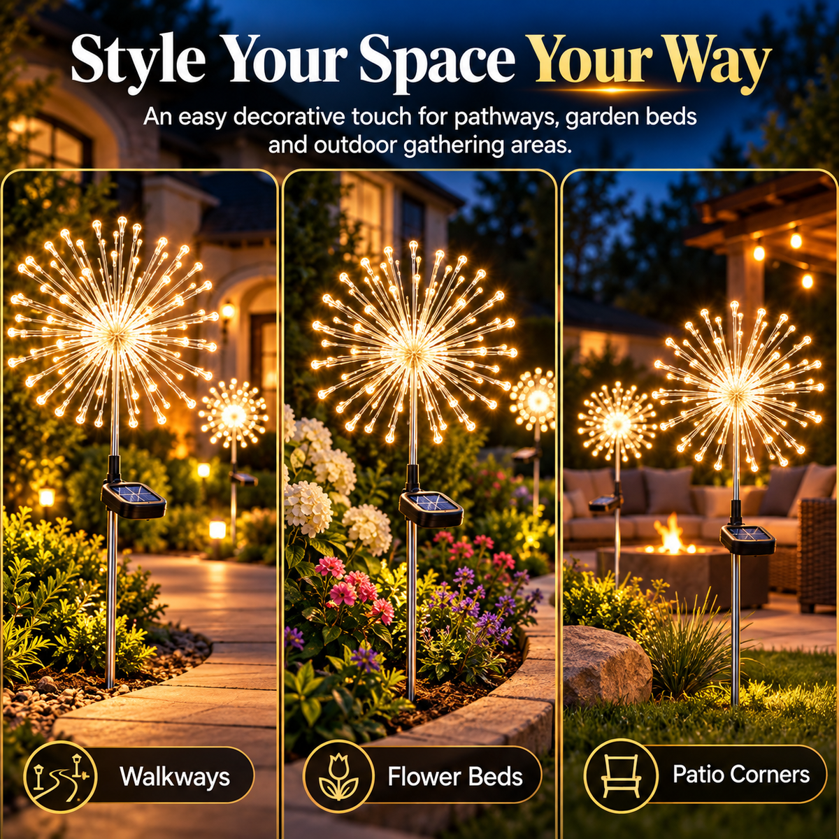 ☀️ Daylight to Starlight™ | Solar Dandelion Garden Light
