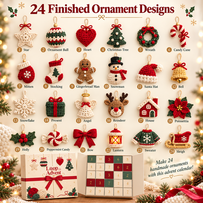 🎁🧶 Merry Stitch Advent™ | 24-Day Crochet Ornament Calendar
