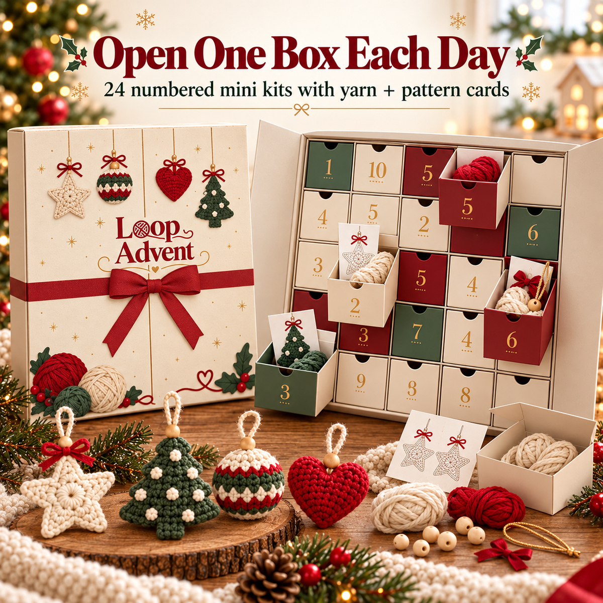 🎁🧶 Merry Stitch Advent™ | 24-Day Crochet Ornament Calendar
