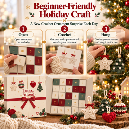 🎁🧶 Merry Stitch Advent™ | 24-Day Crochet Ornament Calendar