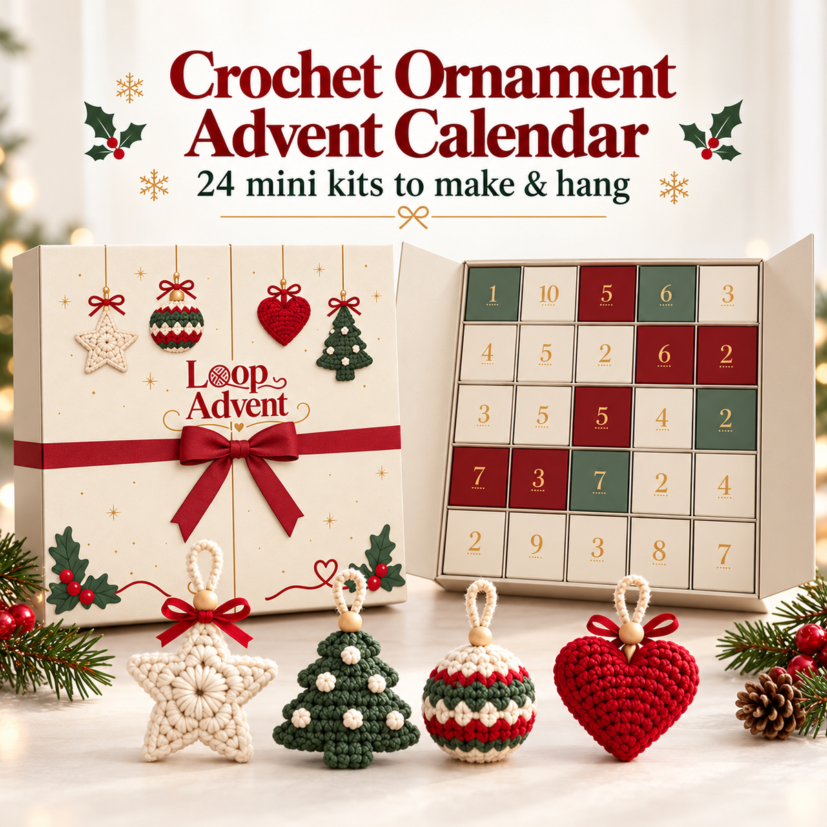 🎁🧶 Merry Stitch Advent™ | 24-Day Crochet Ornament Calendar