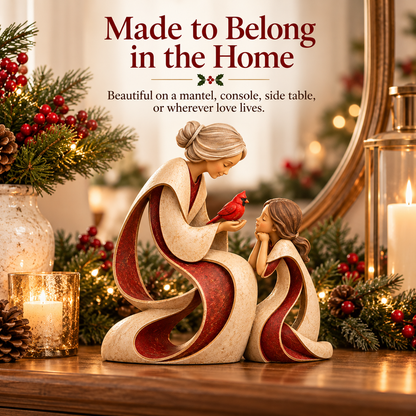 🔥 LAST DAY 50% OFF ❤️🐦 Love Passed Down – Granddaughter Cardinal Sculpture