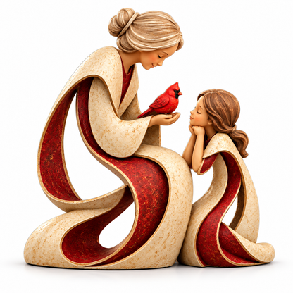 🔥 LAST DAY 50% OFF ❤️🐦 Love Passed Down – Granddaughter Cardinal Sculpture