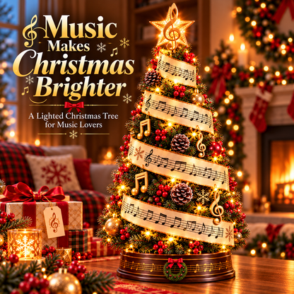 🎼🎄 Christmas in Harmony™ | Lighted Sheet Music Tree