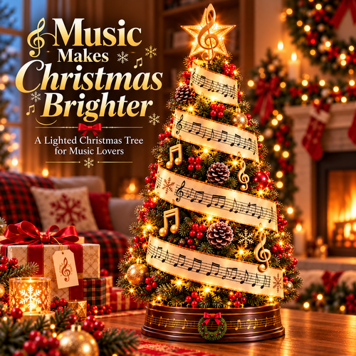 🎼🎄 Christmas in Harmony™ | Lighted Sheet Music Tree