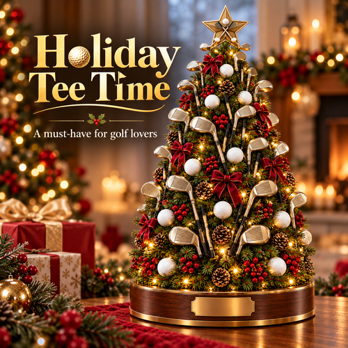 🎄 Lighted Sports Christmas Tree – Football, Golf & Baseball Holiday Decor