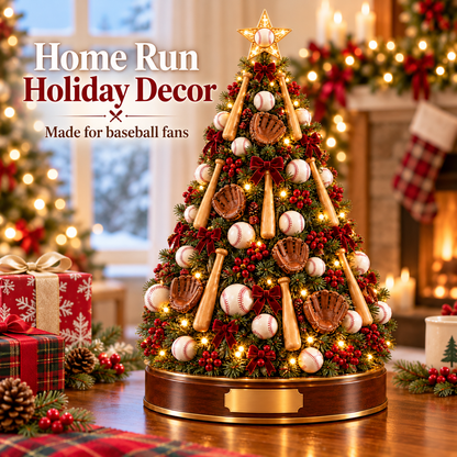 🎄 Lighted Sports Christmas Tree – Football, Golf & Baseball Holiday Decor