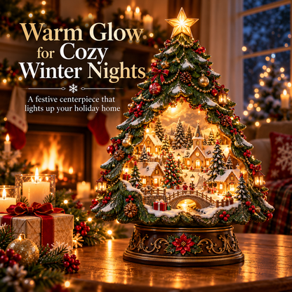 🎄✨ Christmas Tree Keeper™ – Hidden Village Lighted Holiday Tabletop Decor