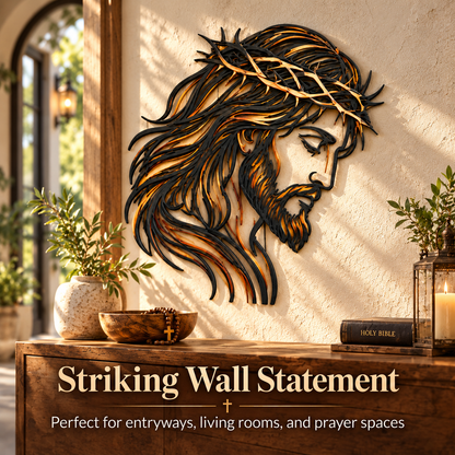 ✝️👑 Crowned in Grace™ | Jesus Christian Metal Wall Art