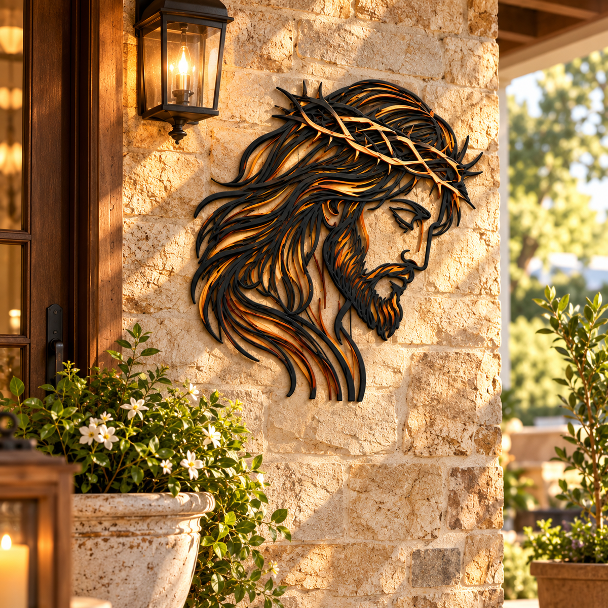 ✝️👑 Crowned in Grace™ | Jesus Christian Metal Wall Art