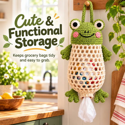 🧶🐸 Crochet Animal Bag Holder DIY Kit | Cute & Functional Hanging Storage