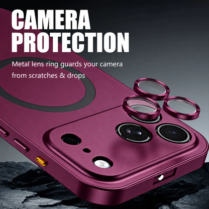 📱 Metallic Magnetic Phone Case with Lens Cover | Compatible with iPhone 18 Pro Max, Air & 12–16 Series