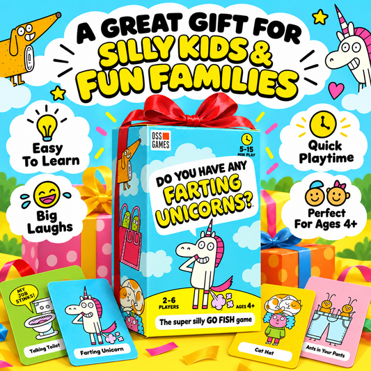 😂 50% OFF Today! 🎉 Super Silly Go Fish – Family Game Night Card Game