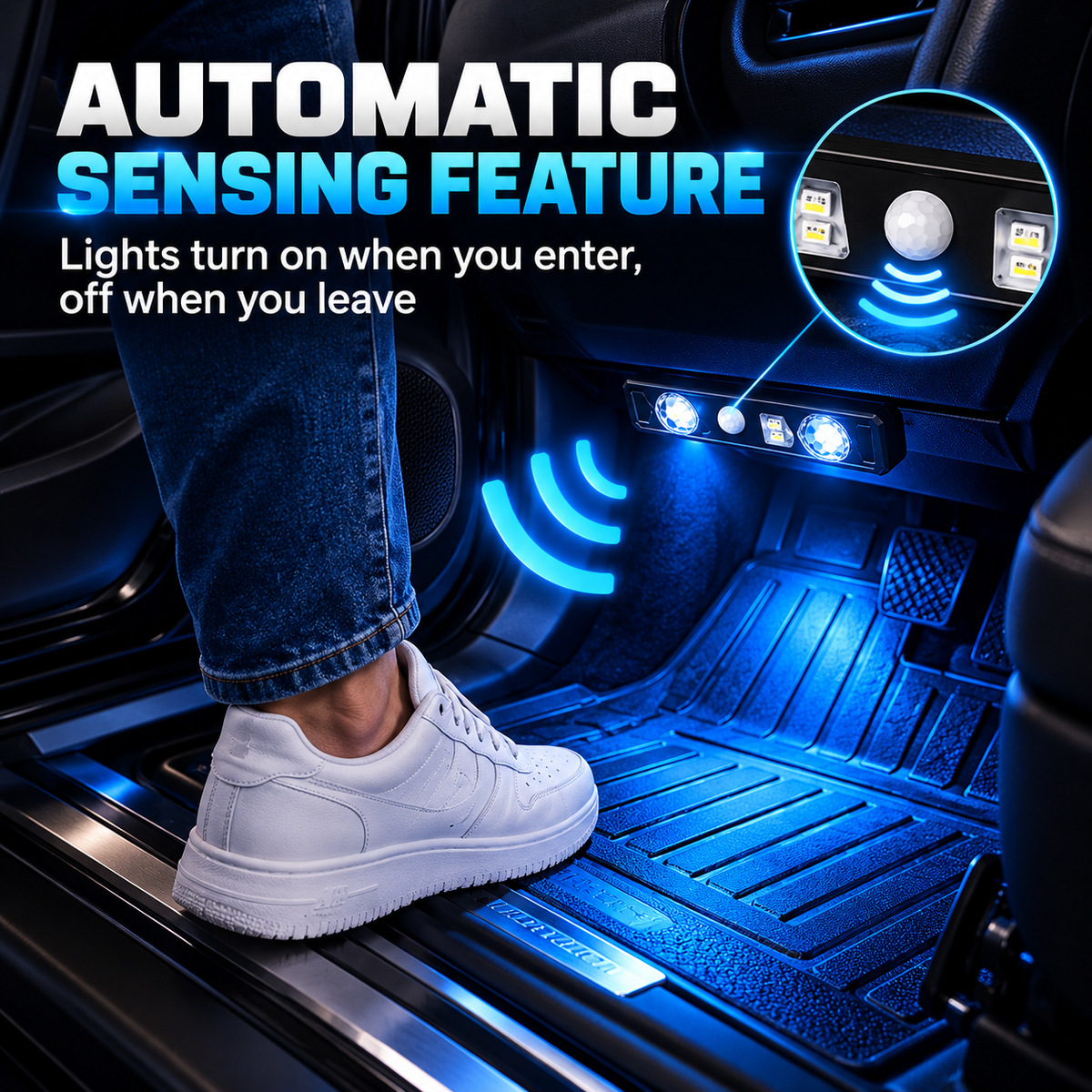 🚗✨ Step In. Light Up. | Automatic Car Interior Ambient Lights