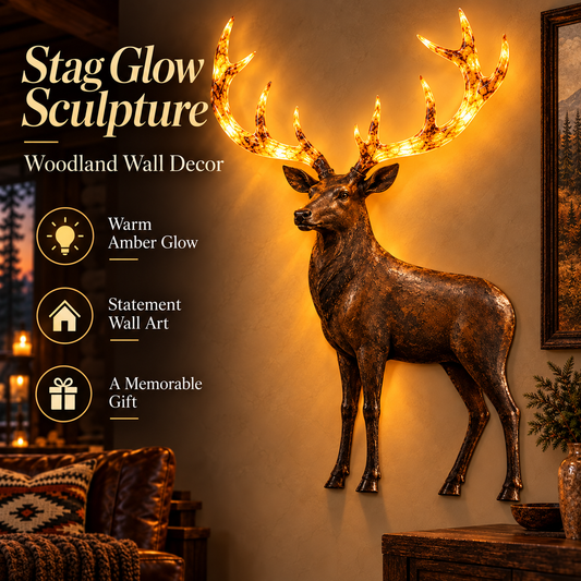 🦌 The Stag That Stole the Spotlight ✨ | Glowing Wildlife Wall Art