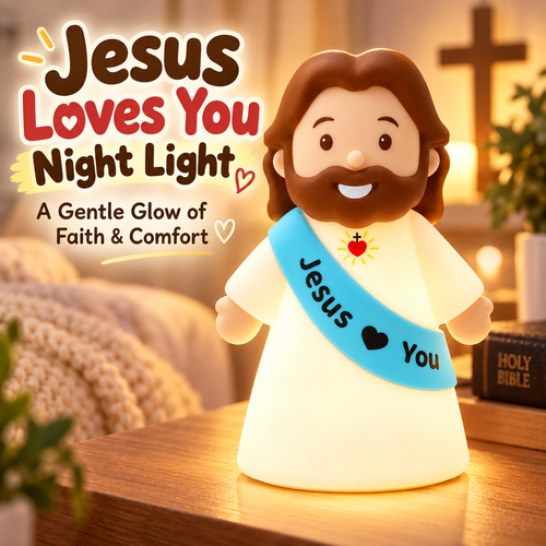 ❤️✝️ Loved by Jesus™ | Cute Glowing Christian Night Light
