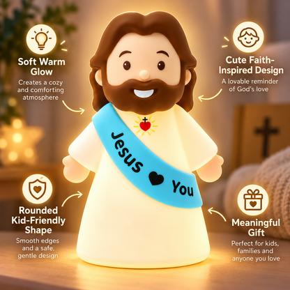 ❤️✝️ Loved by Jesus™ | Cute Glowing Christian Night Light