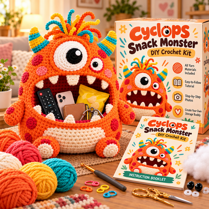 Clutter Munchers Hungry Monster DIY Crochet Storage Buddies 👾🧶