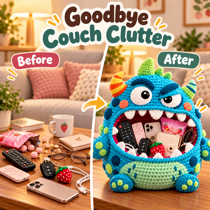 Clutter Munchers Hungry Monster DIY Crochet Storage Buddies 👾🧶