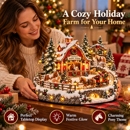 🐴🎄 Pony Christmas Village™ | Animated Holiday Farm Scene