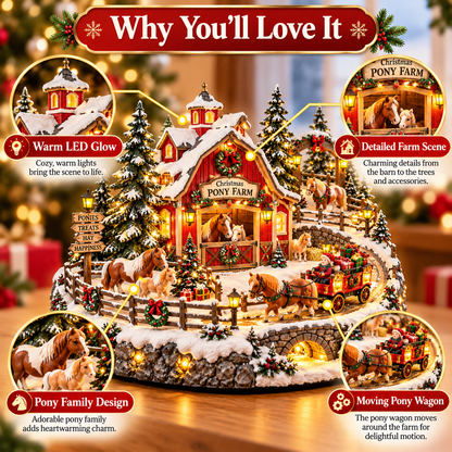 🐴🎄 Pony Christmas Village™ | Animated Holiday Farm Scene