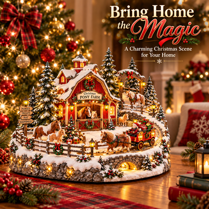 🐴🎄 Pony Christmas Village™ | Animated Holiday Farm Scene