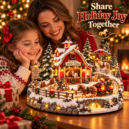 🐴🎄 Pony Christmas Village™ | Animated Holiday Farm Scene