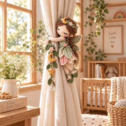🧚‍♀️ Little Fairy Embrace™ | Handmade Curtain Tieback Decor