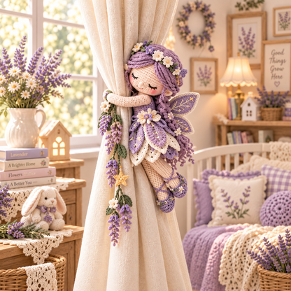🧚‍♀️ Little Fairy Embrace™ | Handmade Curtain Tieback Decor