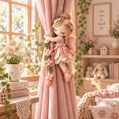 🧚‍♀️ Little Fairy Embrace™ | Handmade Curtain Tieback Decor