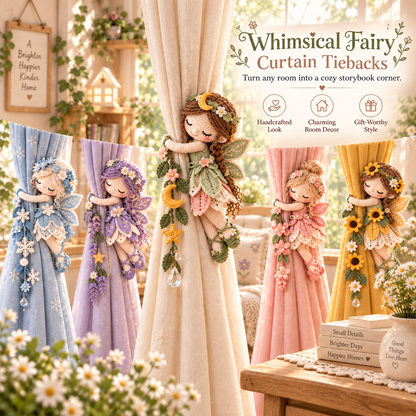 🧚‍♀️ Little Fairy Embrace™ | Handmade Curtain Tieback Decor