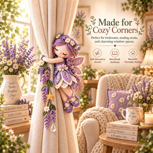 🧚‍♀️ Little Fairy Embrace™ | Handmade Curtain Tieback Decor