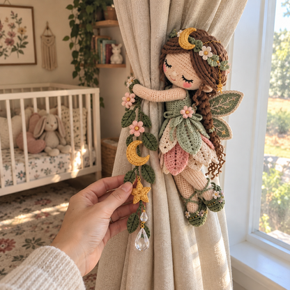 🧚‍♀️ Little Fairy Embrace™ | Handmade Curtain Tieback Decor