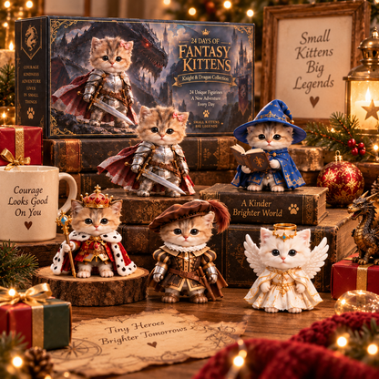 ⚔️ Kittens of the Dragon Realm | 24-Day Fantasy Advent Calendar