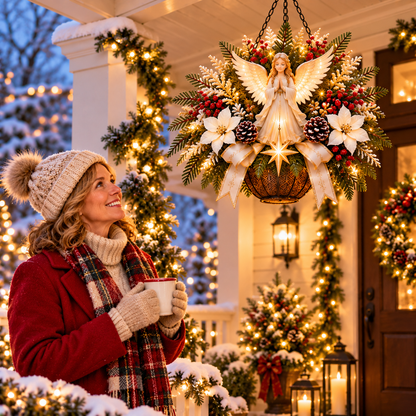 ✨ Angels Above, Peace Within | Christmas Porch Hanging Decor