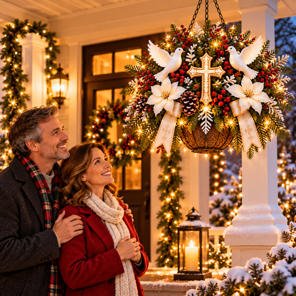 ✨ Angels Above, Peace Within | Christmas Porch Hanging Decor