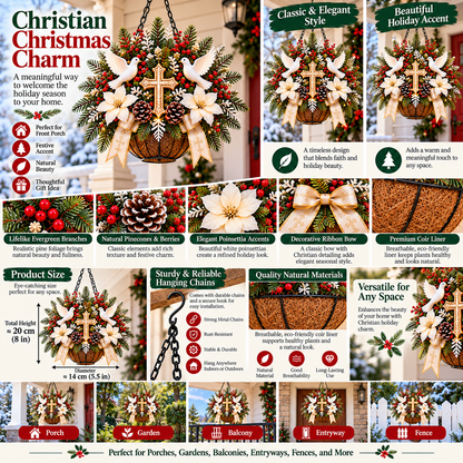 ✨ Angels Above, Peace Within | Christmas Porch Hanging Decor