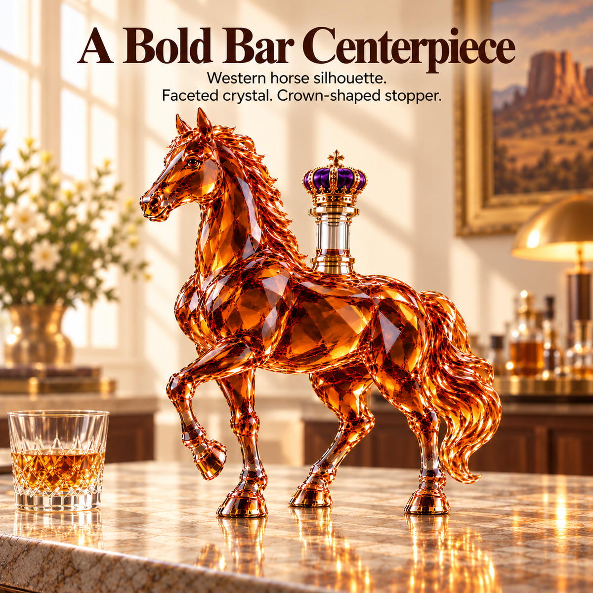 👑 Wild Horse Reserve Whiskey Bottle