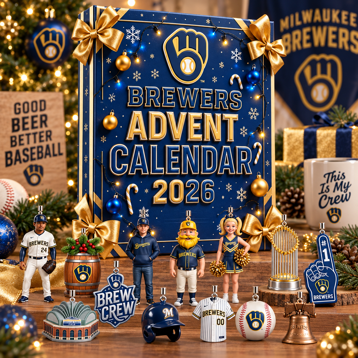 🎄⚾ Brewers 2026 Advent Calendar – 24 Days of Baseball-Themed Holiday Surprises & Collectibles