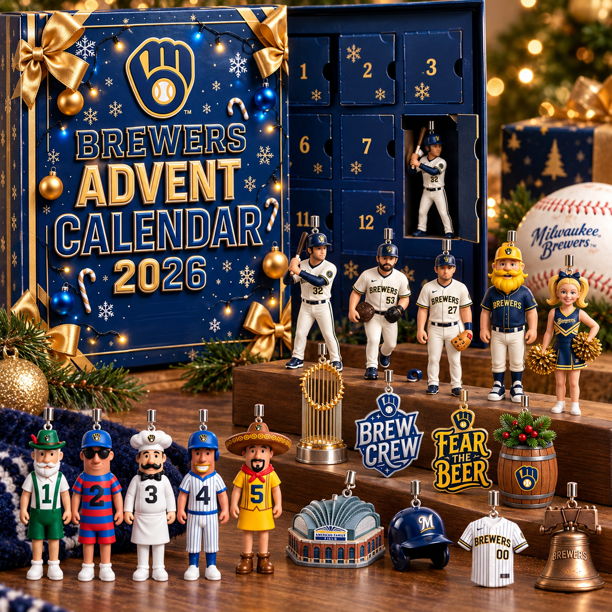 🎄⚾ Brewers 2026 Advent Calendar – 24 Days of Baseball-Themed Holiday Surprises & Collectibles