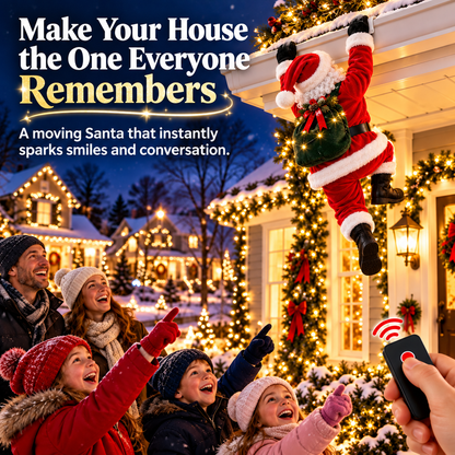 🎅🏠 Santa’s Rooftop Climb™ | Remote-Controlled Animated Christmas Decoration