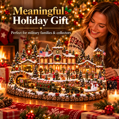 🎄✨ Military Homecoming Village™ | Warm Light Christmas Display