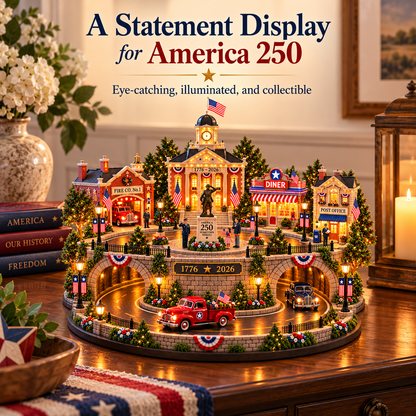🎖️🇺🇸✨ 250 Years of American Heroes™ – Lighted Hometown Tribute Village