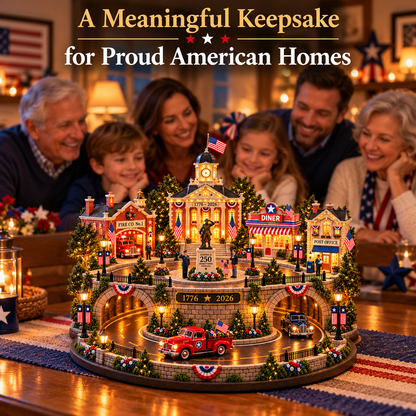 🎖️🇺🇸✨ 250 Years of American Heroes™ – Lighted Hometown Tribute Village