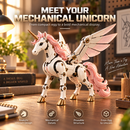 🦄⚙️ Mechanical Unicorn Egg - 2-in-1 Transforming Mechanical Figure