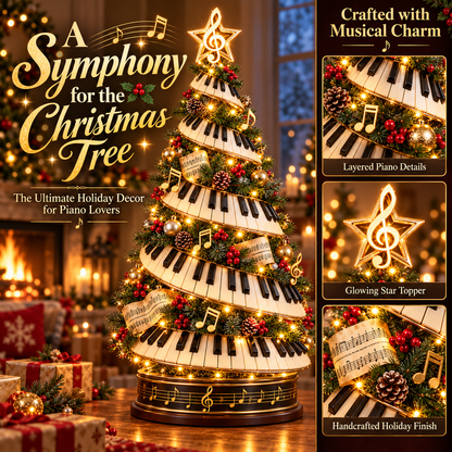 🎹✨ Piano Melody Christmas Tree Light – Lighted Holiday Tree for Music Lovers