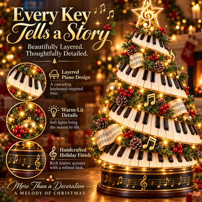 🎹✨ Piano Melody Christmas Tree Light – Lighted Holiday Tree for Music Lovers