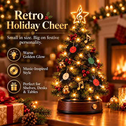 💿🎄 Christmas on Vinyl | Lighted Retro Record Tree ✨