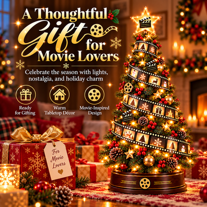 🎬🎄 Film Strip Christmas Tree Light – Lighted Holiday Tree for Movie Lovers