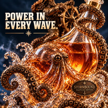 ⚓ Stormbound Captain & Deep-Sea Octopus Whiskey Decanter – 2026 Nautical Collector’s Edition 🥃